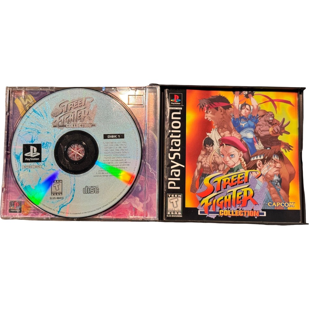 Sony PlayStation PS1 Street Fighter Collection 1 & 2 Capcom Bundle Complete - Picture 6 of 7